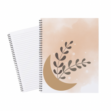 Notebook Boho Moon Leave